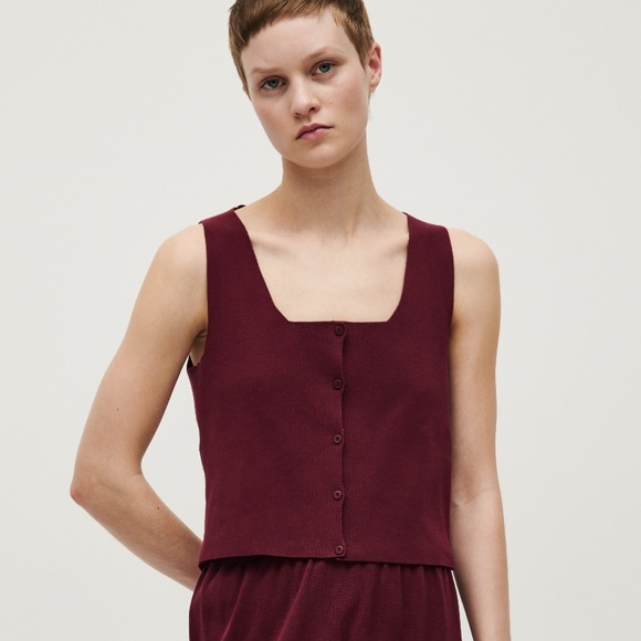 Babaa Sweaters - Babaa vest no 39 cherry